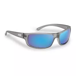 Flying Fisherman Polarized Sunglasses Slack Tide Series - Granite Frame - Smoke Blue Mirror Lens
