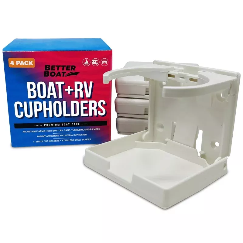 Folding Boat Cup Holder 4PCs|White&Black&Gray&Silver&Beige
