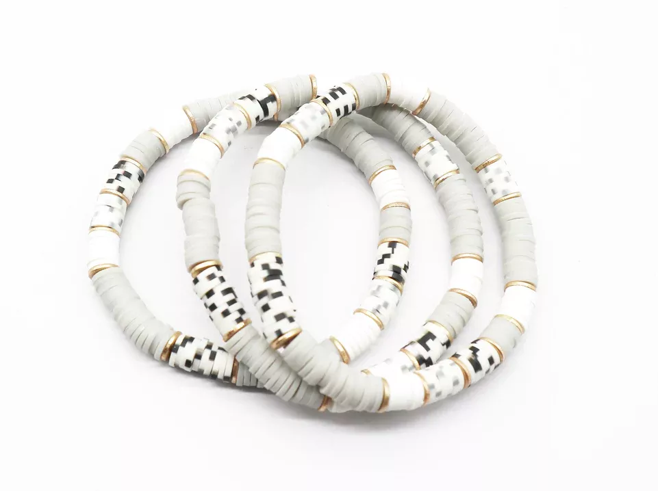 Fouray Fashion 3 Piece Grey Bracelet #B120GRY