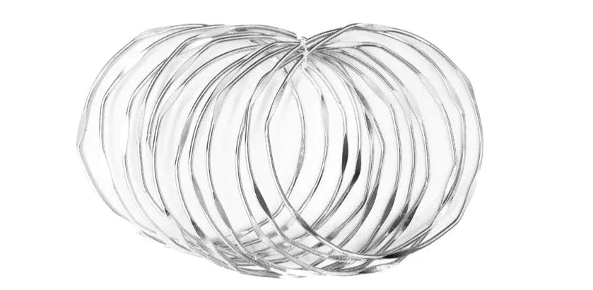 Fouray Fashion Shiny Silver Bangles #B105S