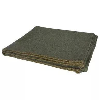 Fox Outdoor 60" x 80" Wool Camp Blanket, Olive Drab 818-5