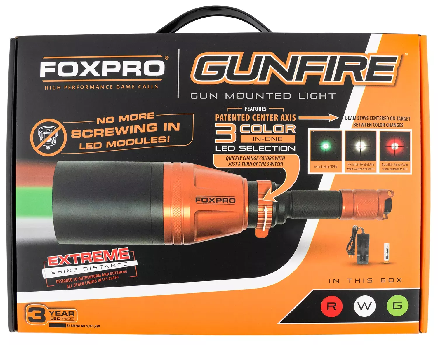 Foxpro Gun Fire 3 Color Gun Mounted Light