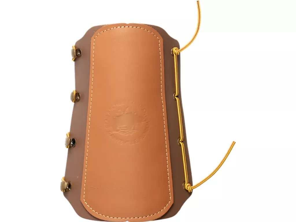 Fred Bear Traditional Logo Arm Guard, Brown