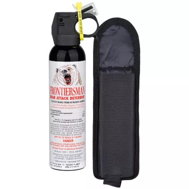 Frontiersman Bear Deterrent Pepper Spray 9.2 oz Aerosol with Belt Holster