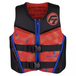 Full Throttle Youth Rapid-Dry Flex-Back Life Jacket – Red