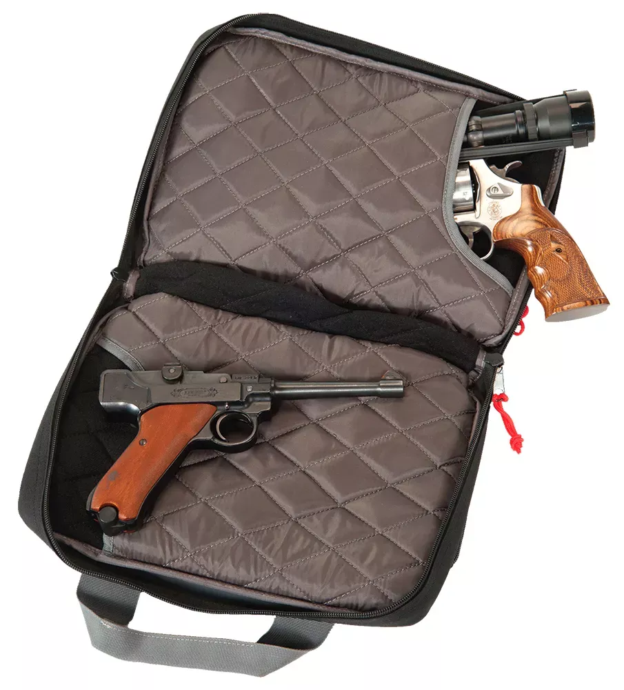 G*Outdoors Quad Pistol Range Bag Black Nylon with Visual ID Storage System