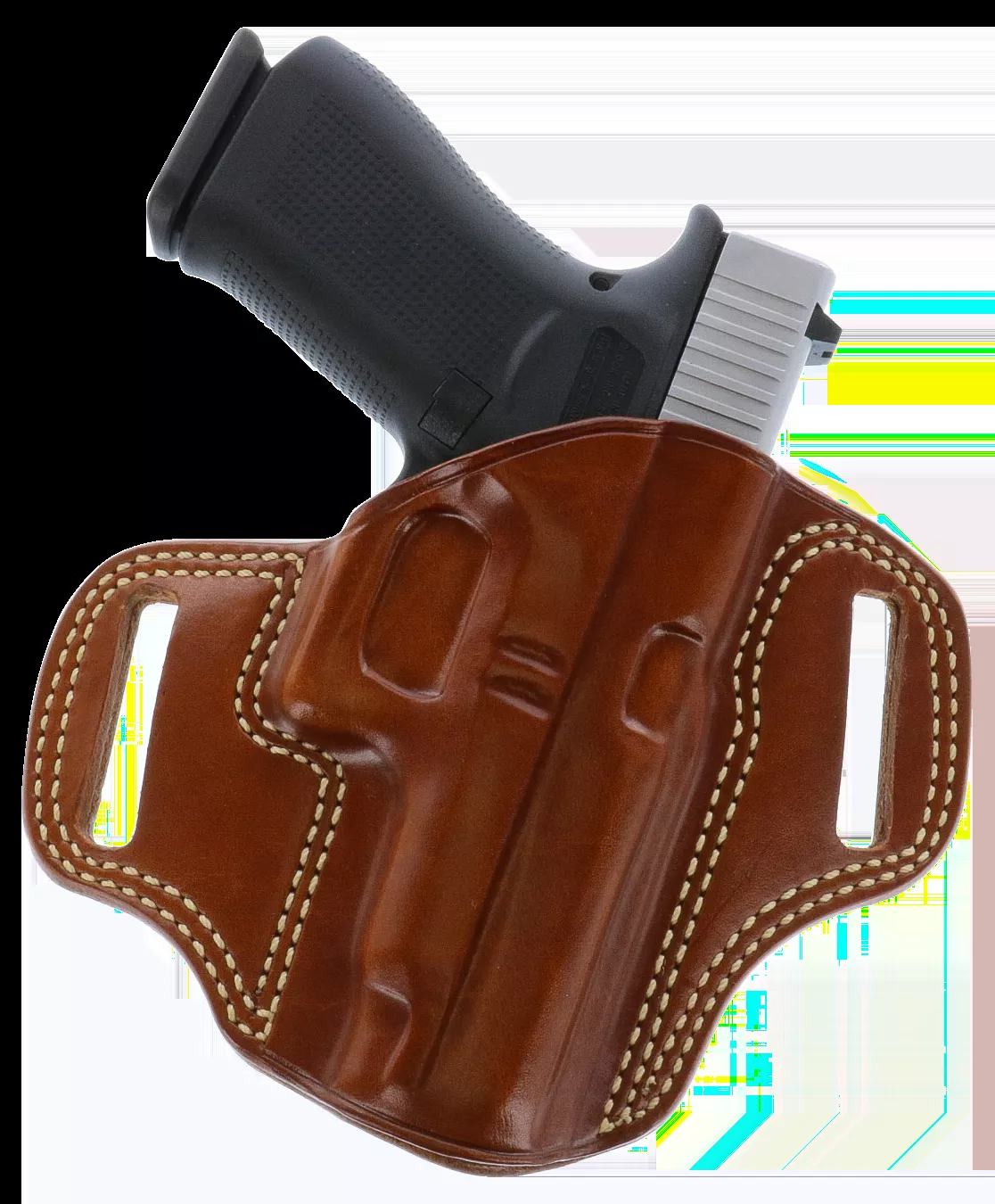 Galco Combat MasterTan Leather Belt Fits Glock 19,19X,23,32,36,45 RH