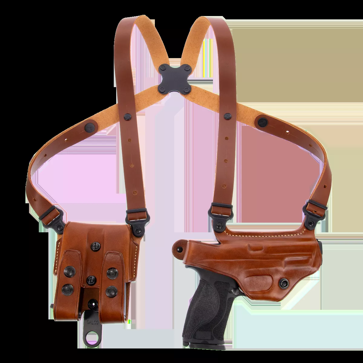 Galco Miami Classic Shoulder System Tan Leather FitsGlock 20,21,29,30 RH