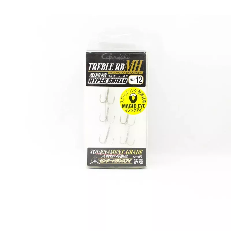 Gamakatsu 67366 Treble Hook RB MH Hyper Shield Size 12 ,6 Per pack (1576)