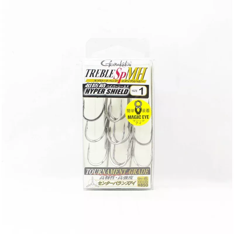 Gamakatsu 67631 Treble Hook SP MH Hyper Shield Size 1 (0393)