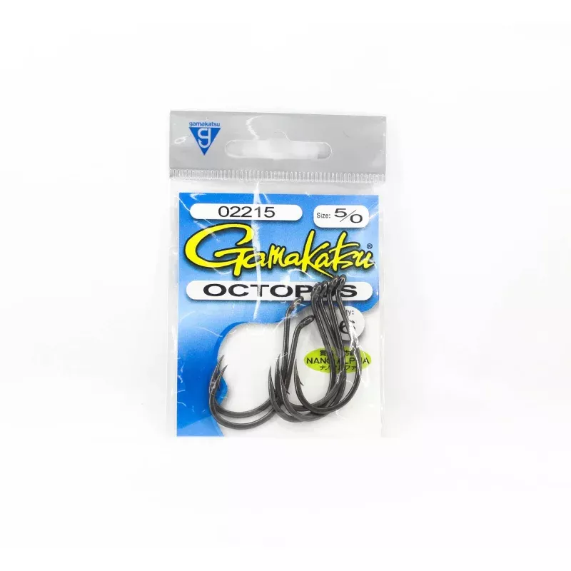 Gamakatsu Octopus Hook Nano Alpha Size 5/0, 6 Per Pack (5117)