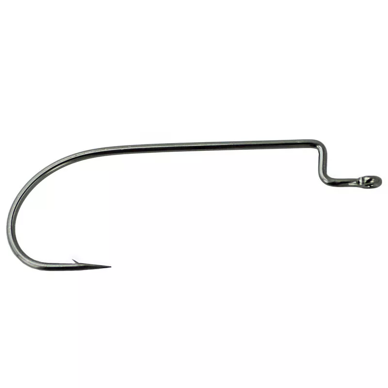 Gamakatsu Worm Offset Hook – 1/0 Oz Black#07411
