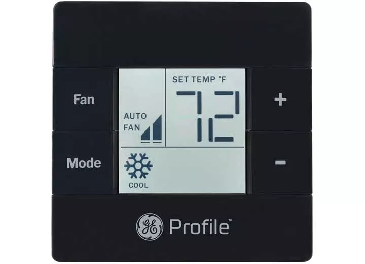 GE Appliances RV Air Conditioner Single Zone Wall Thermostat, Black• RGRWT2B