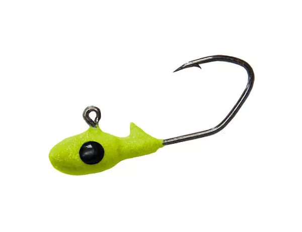 Gene Larew Lures Crappie Pro Over Bite 1/16 Oz Sickle Jig Chartreuse #116OBS6310
