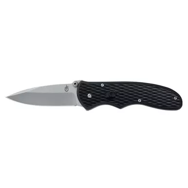 Gerber Fast Draw Folding Knife 3.00" Drop Point Blade, Black GFN Handle