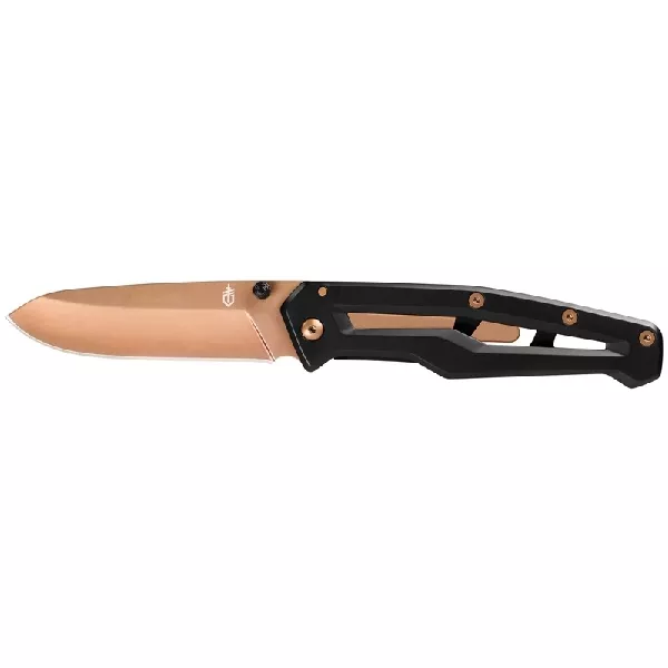 Gerber Folding Knife, 3 in L Blade, Stainless Steel Blade, Black Handle #31-003311N