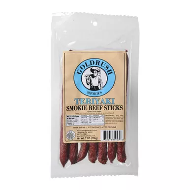 Gold Rush Beef Sticks 7oz. Package (Teriyaki)
