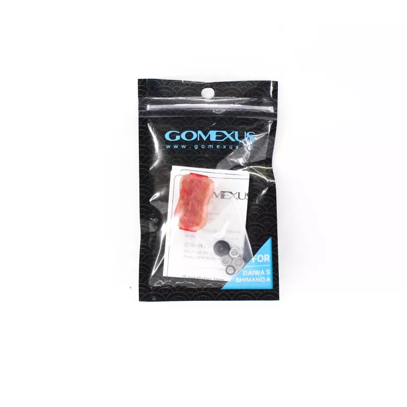 Gomexus S20RDBK Knob TPE Red Clear 22mm Shimano A , Daiwa S (3933)