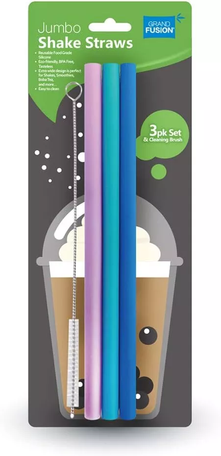 Grand Fusion Jumbo Silicone Straws #A280268