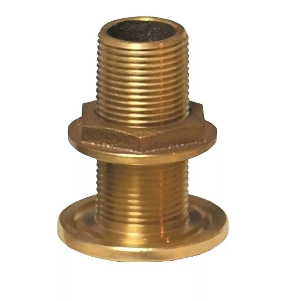 GROCO 1-1/2" NPS NPT Combo Bronze Thru-Hull Fitting w/Nut - TH-1500-W