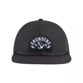 Grundens Stowaway Packable Trucker Hat - Black