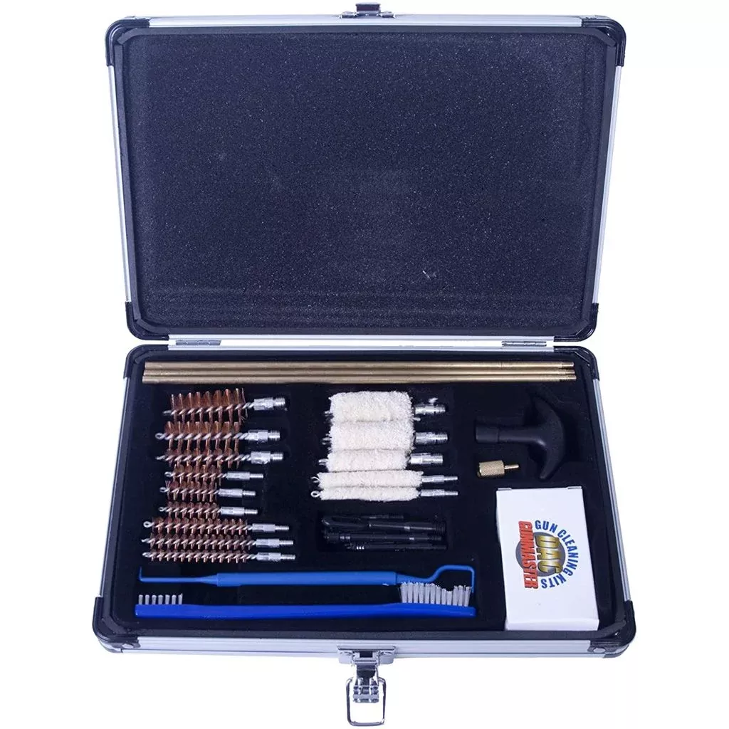 Gunmaster Universal Select Cleaning Kit (Wooden Case .22 cal and larger 30 pc.)