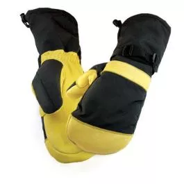 Hand Armor Gloves Deerskin Musher Mitts - (Lined) - Tan - L