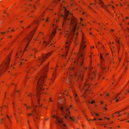 Hareline Dubbin Crazy Legs - Orange/Black Flake