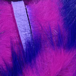 Hareline Dubbin Crosscut Two Tone Rabbit Strips - Purple/Fl Fuschia