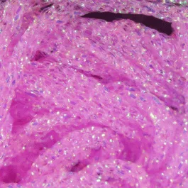 Hareline Dubbin Dyed Pearl Diamond Braid - Fluorescent Hot Pink