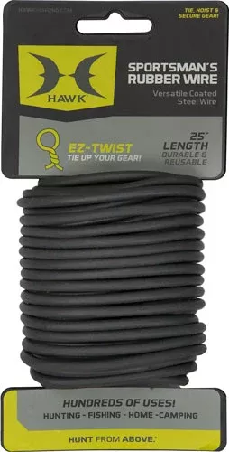 Hawk Sportsman’s Rubber Wire | 25′ Length | For Outdoor & Multi-Purpose