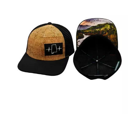 The Heartbeat Brand Alabama 6 Panel Hat – Cork/Black #AL-6CKBMSHB