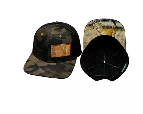 The Heartbeat Brand Alabama 6 Panel Hat –Tan Camo/Black #AL-6TCMOMSHB