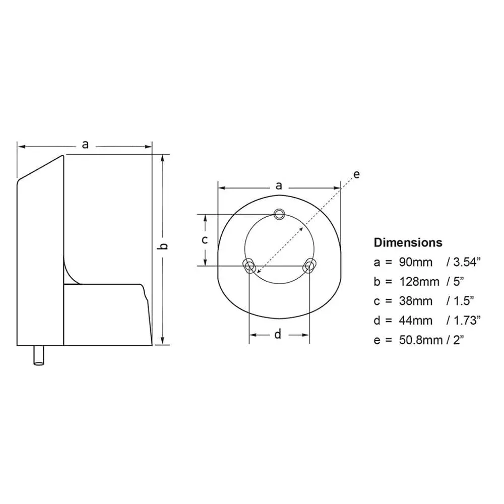 Hella Marine NaviLED PRO Deck Mount Adapter – White