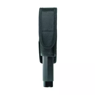 Hero's Pride 1071C Ballistic Closed Top & Open Bottom Safety Snaps Compact Flashlight Holder, Black