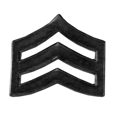 Hero's Pride 4407M Sergeant Chevron, 2 Posts & Clutch Backs, Pairs, Mini-3/4" Wide