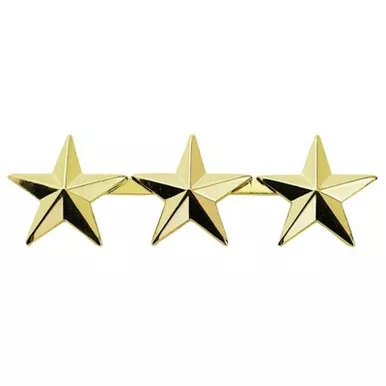 Hero's Pride 4487 3 Stars, 2 Posts & Clutch Backs, Pairs, 1/2" High