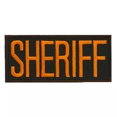 Hero's Pride 5201 Sheriff Chest Patch, Dark Gold/Brown, 4" x2"