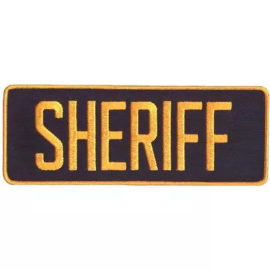 Hero's Pride 5260 Sheriff Back Patch - Dark Gold/Navy - 11" x 4"