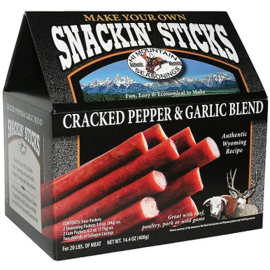 Hi Mountain Cracked Pepper 'N Garlic Snackin Stick Kit
