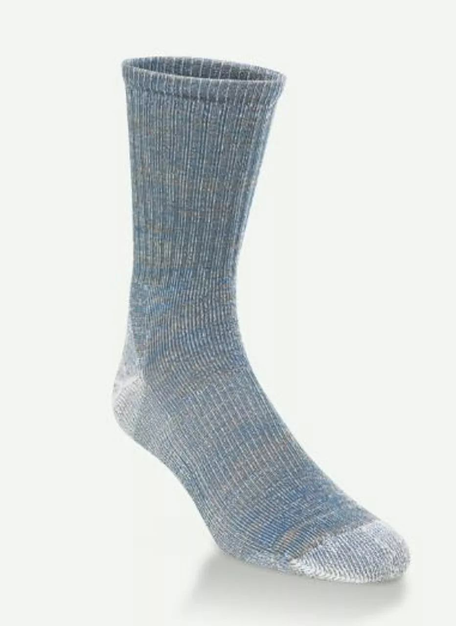 Hiwassee Men’s Outdoor Tech Socks – Large – Denim/Coyote #H1012