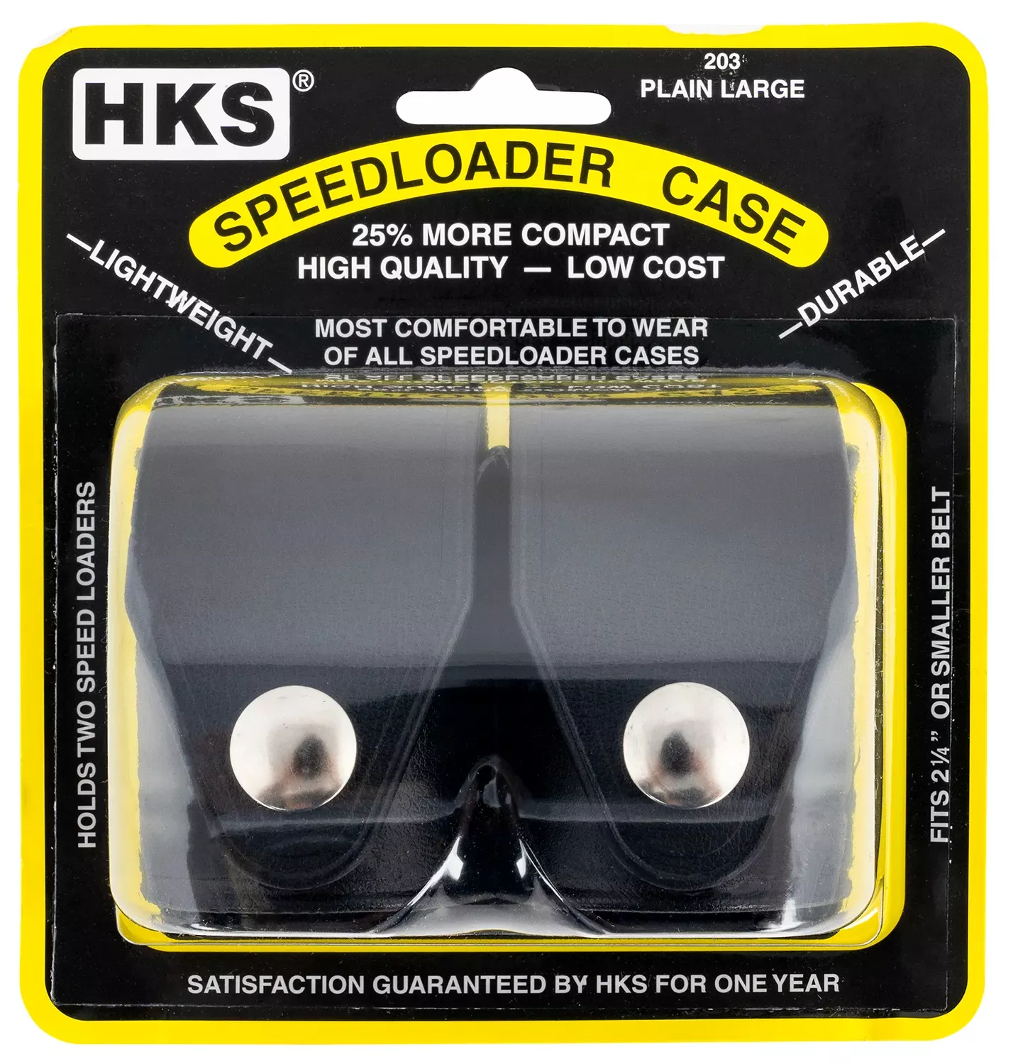 HKS SpeedLoader Case Large Double Style Hytrel Black Finish, Belt