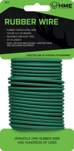 HME Rubber Coated Wire | Length 25′ | Green Color