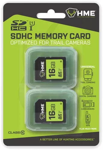 HME SD Memory Card – 16GB | 2 Cards Per Pack