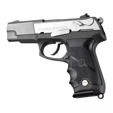 Hogue 85000 Rubber Grip with Finger Grooves for Ruger P85/P91, Black