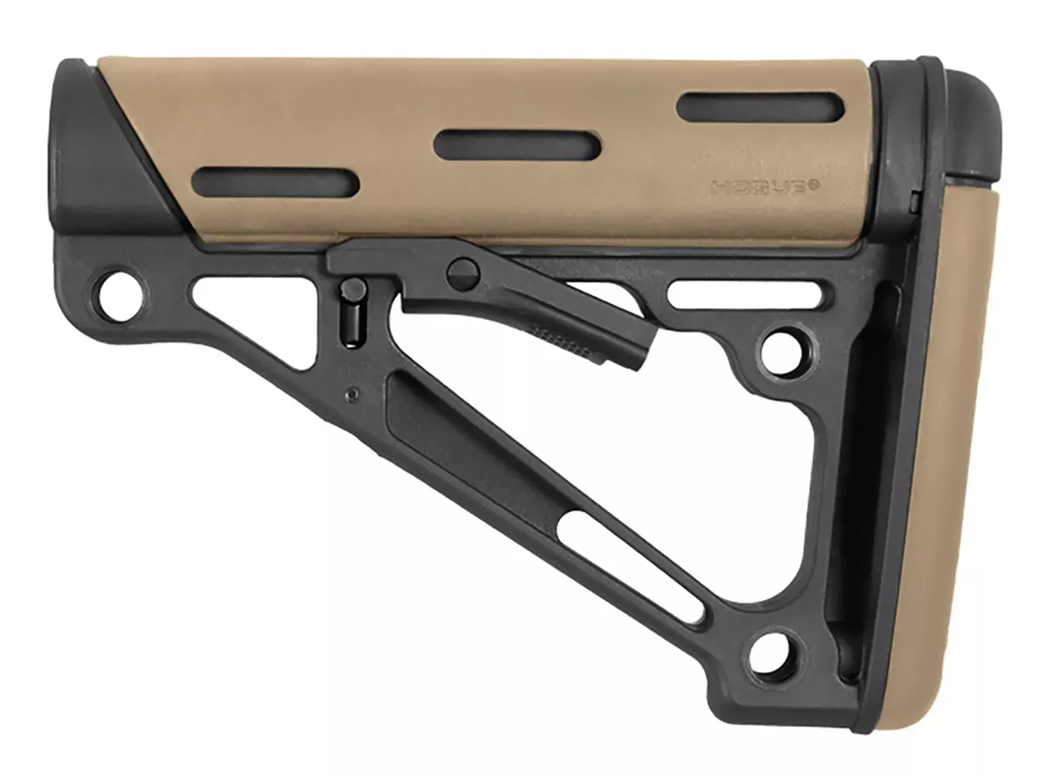 Hogue OverMolded Collapsible Buttstock Black & FDE