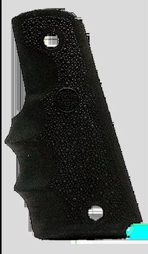 Hogue OverMolded Grip Cobblestone Black Rubber with Finger Grooves for 1911
