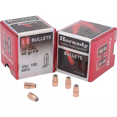 HORNADY 2510 25 CAL .257 60 GR FP 100 CT.