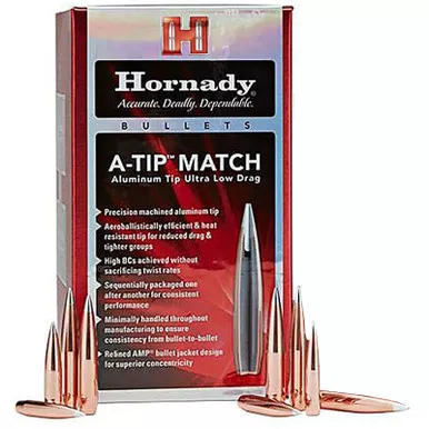 HORNADY 26179 6.5MM .264 135 GR A-TIP MATCH 100 CT.