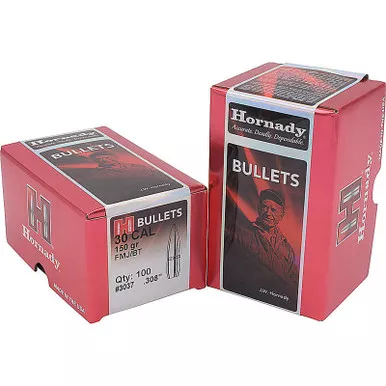 HORNADY 3037 30 CAL .308 150 GR FMJ-BT 100 CT.
